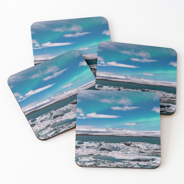 Item preview, Aurora over glacier lagoon designed and sold by roman-visuals.