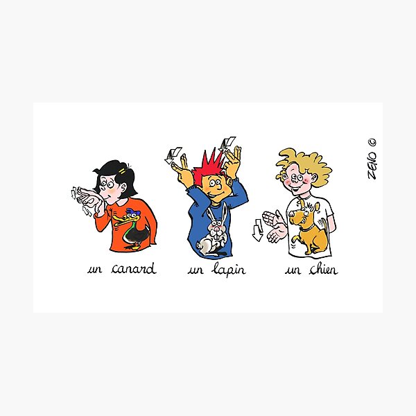 Item preview, Canard Lapin Chien en langues des signes designed and sold by zeno-cartoonist.