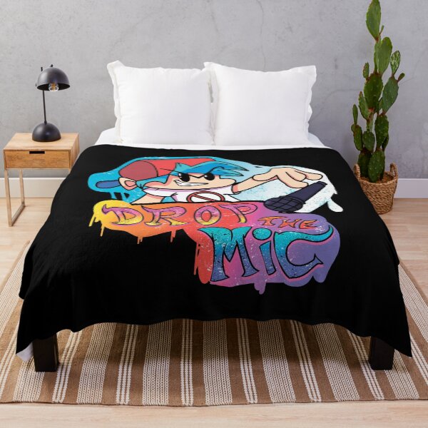 Item preview, fnf boyfriend drop the mic graffiti designed and sold by Ruvolchik.