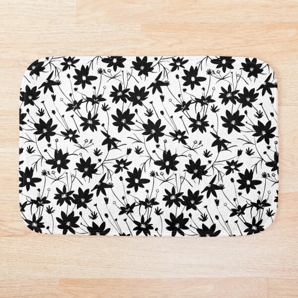 Item preview, Black and white small flowers designed and sold by Olga Lashko.