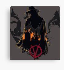 V for Vendetta 2nd Version. Canvas Print