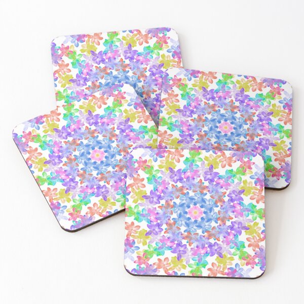 Item preview, Rainbow Pastel Blooming Flowers designed and sold by Thedragonflyart.
