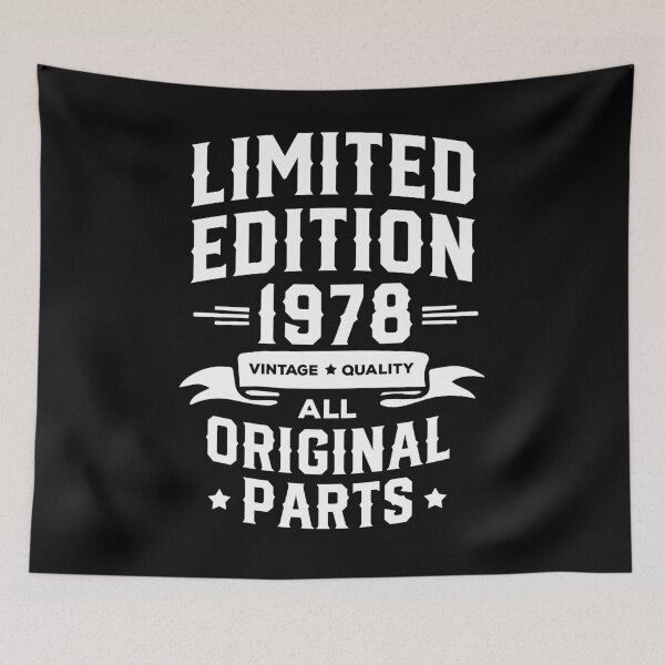 Item preview, 1978 birthday shirt 43rd Birthday T Shirt Mens Women Gift Present Limited Edition Year 1978 All Original Parts Funny 43 Years Old Tee designed and sold by aymob.