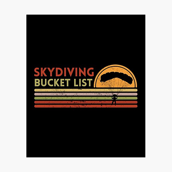 Item preview, Skydiving Bucket List designed and sold by Davestre Designs.