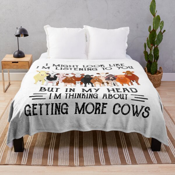 Item preview, I Might Look Like I'm Listening To You But In My Head Cows designed and sold by Adam Alomari.