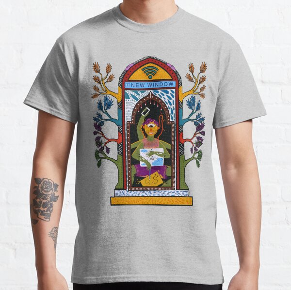 New Window Digital Nomad Work from Home Travel India Classic T-Shirt