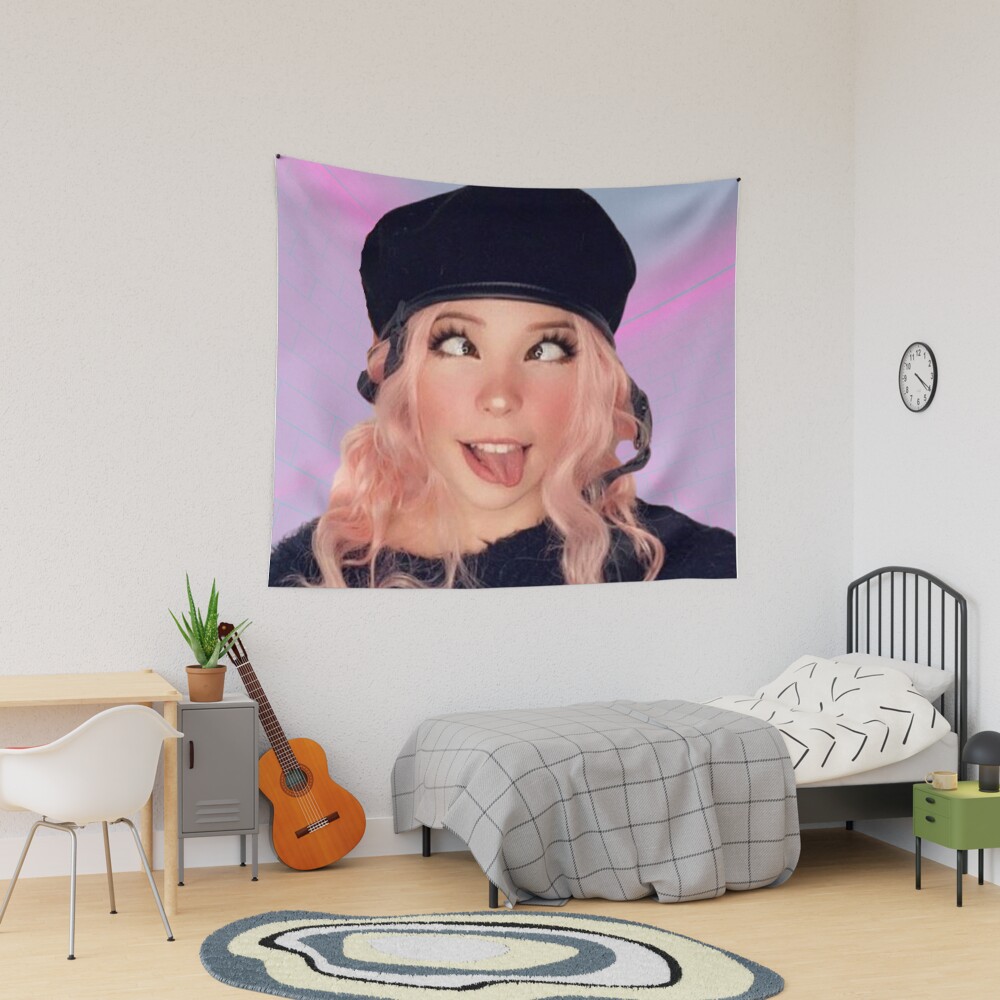 cute belle delphine sexy tounge face | Tapestry