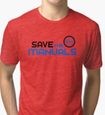 Save The Manuals (3) Tri-blend T-Shirt