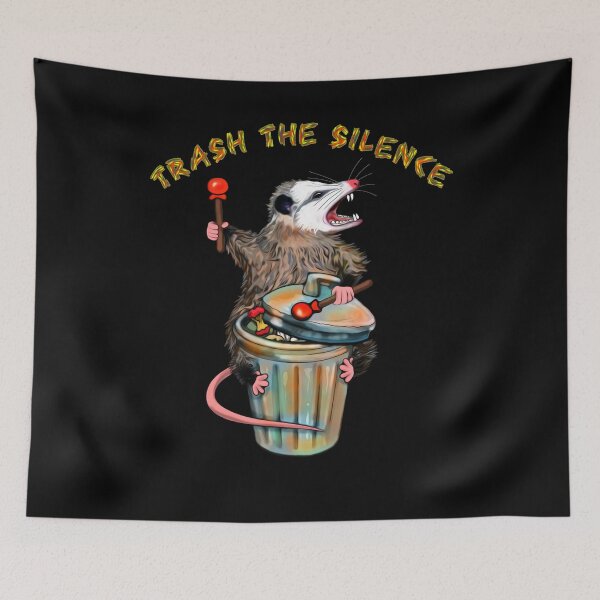 Item preview, Trash the silence possum Opossum destroys the silence Drums and Screaming designed and sold by saf-saf.