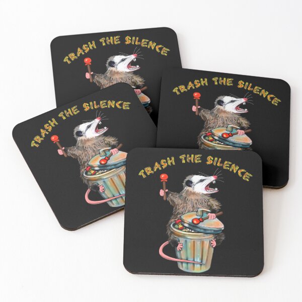 Item preview, Trash the silence possum Opossum destroys the silence Drums and Screaming designed and sold by saf-saf.