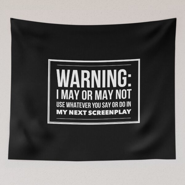 Item preview, Screenwriter Warning Gift designed and sold by TrndSttr.