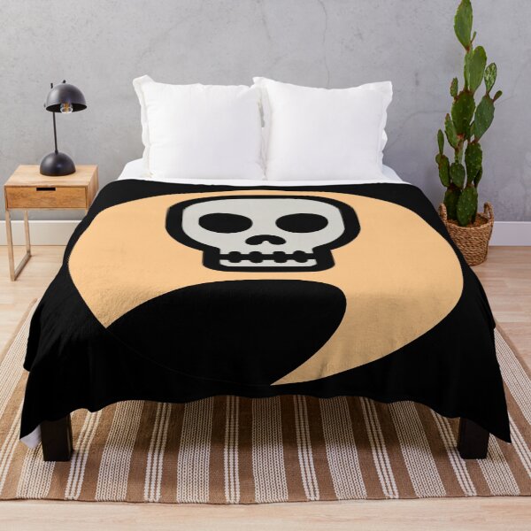 Item preview, Skull Floating Halloween Full Moon Emoji designed and sold by MOP-tees.