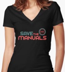 Camiseta entallada de cuello en V Guarde los Manuales (6)