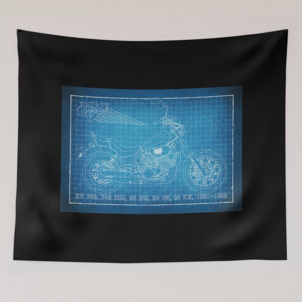 Item preview, Virago XV 750 Blueprint designed and sold by KlaraBubble.