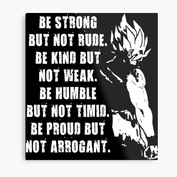 Be Strong - Anime Gym Motivational Metal Print