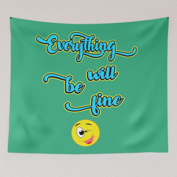 Item preview, Everything will be fine, phrase and lettering of personal motivation to give as a gift designed and sold by Rene Acan.