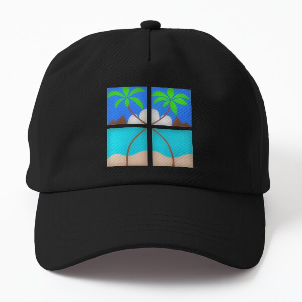 CRISSCROSS PALM TREES | Beach Art~Design Dad Hat