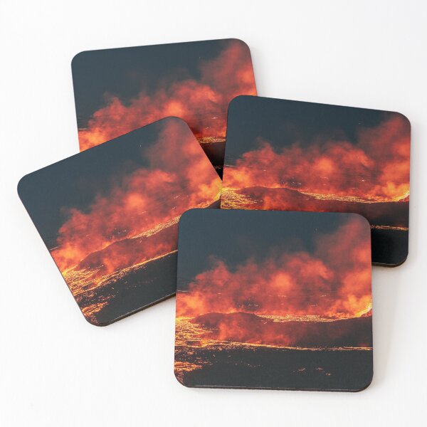 Item preview, Fagradalsfjall Volcano at night designed and sold by roman-visuals.