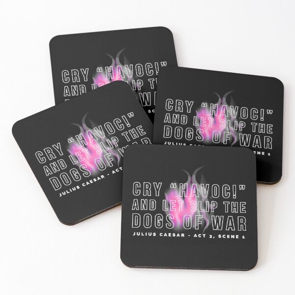 Item preview, Shakespeare Julius Caesar Quote Dogs of War designed and sold by BeardedTree.