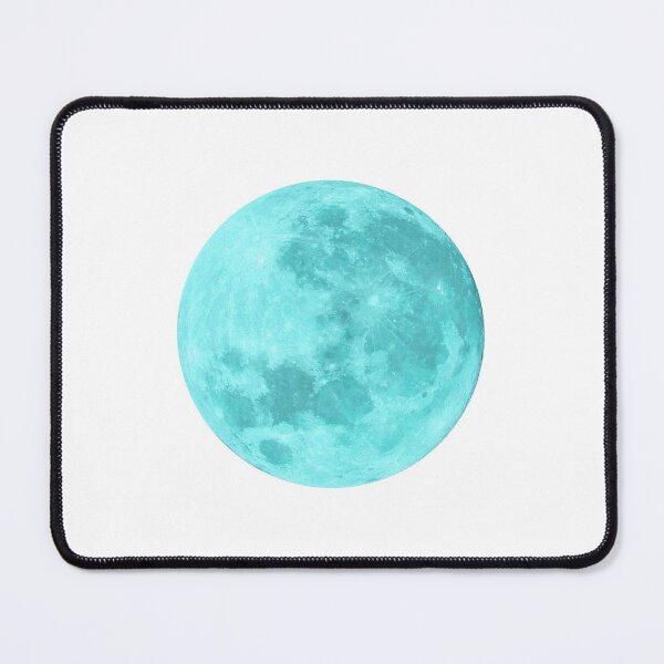 Item preview, light blue cerulean sky blue azure full moon lunar night designed and sold by HappywithBest.