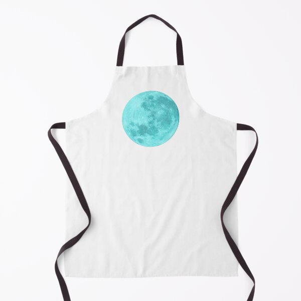 Item preview, light blue cerulean sky blue azure full moon lunar night designed and sold by HappywithBest.