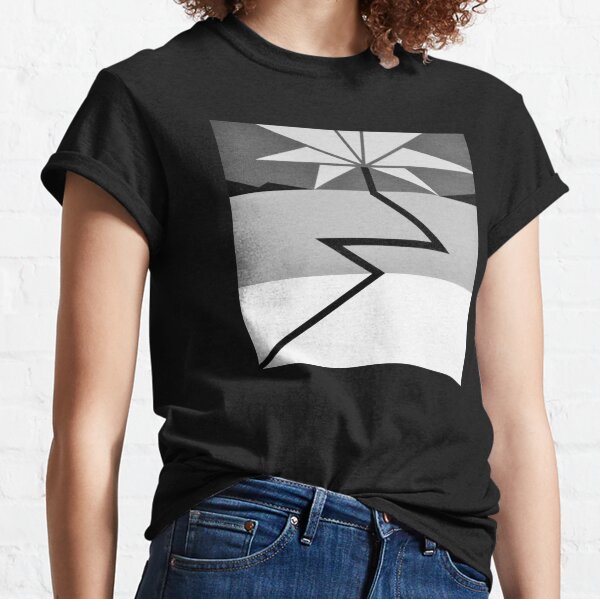ELECTRIC PALM TREE | Beach Art~Design (Black and White) Classic T-Shirt