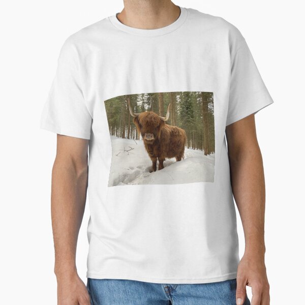 Item preview, Scottish Highland Cattle Cow in snowy forest 2772 designed and sold by SaarelaHighland.