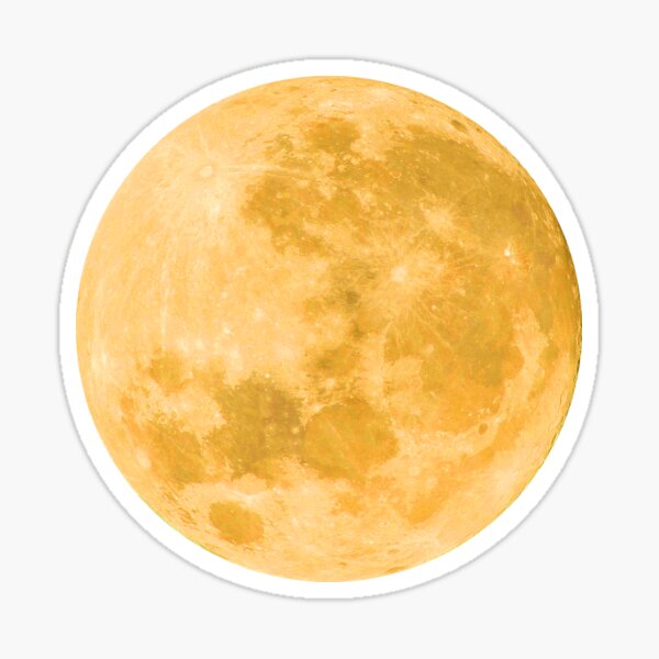 Item preview, Yellow fallow saffron chrome full moon lunar night designed and sold by HappywithBest.