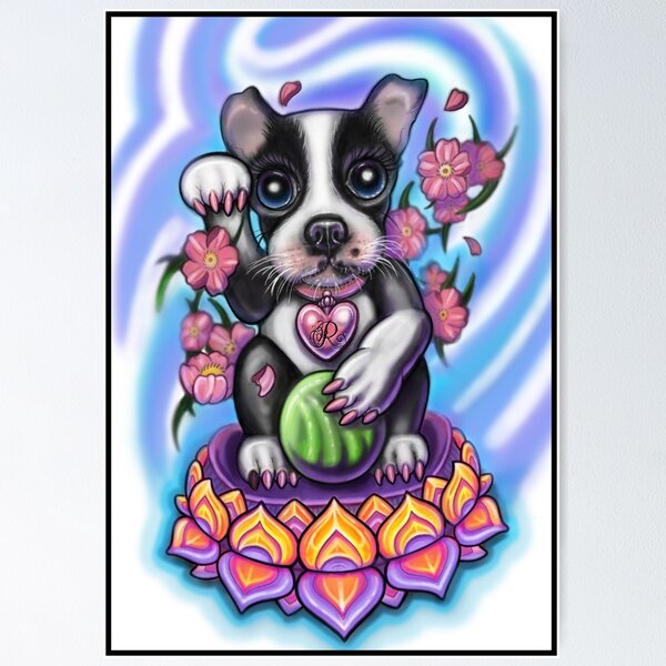 Item preview, Popcorn the Boston Terrier designed and sold by Neon Dream Studio.