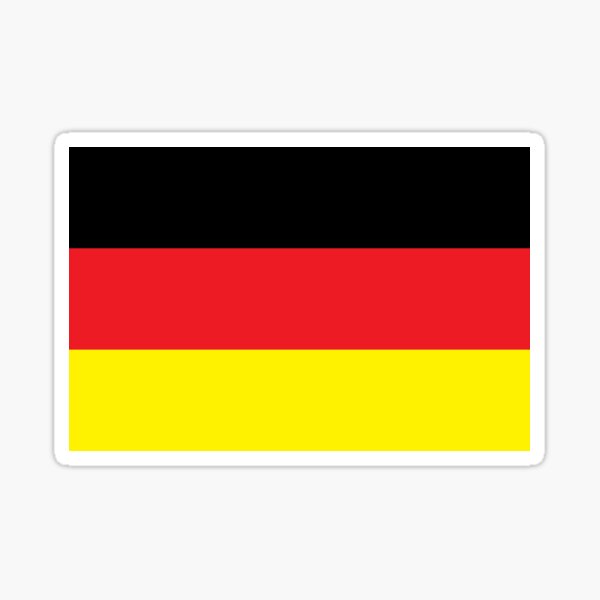 Pack of 3 Stickers) German Coat of Arms Germany Flag Shield Black Borders  Vinyl Decal Bumper Sticker 4” X 5” 