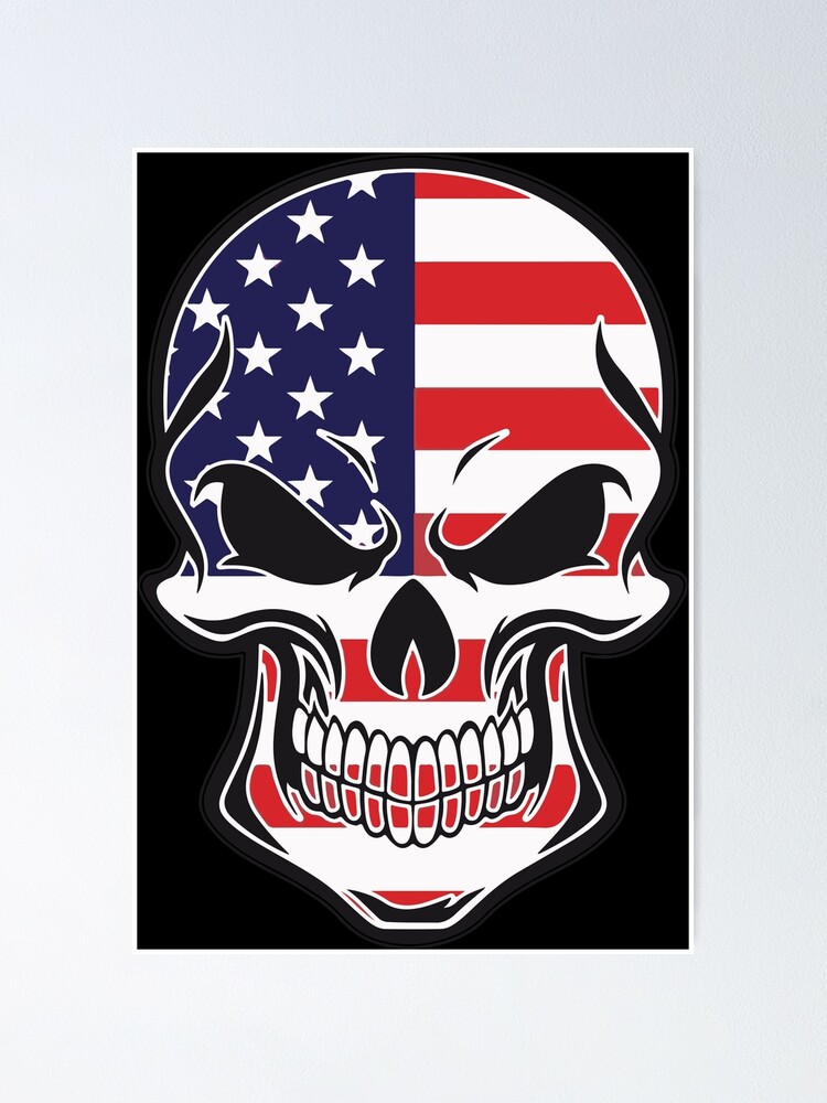 American Flag Punisher Skull - Skull Clothing - Skull Baseball