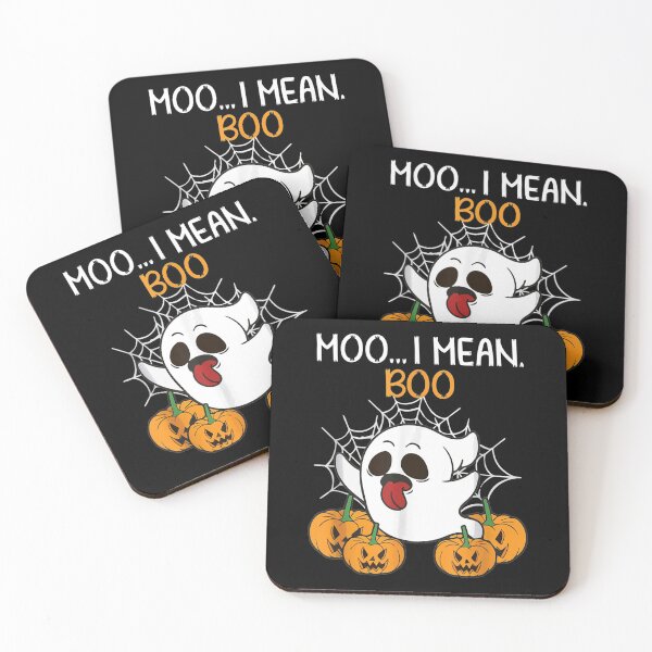 Item preview, Moo I Mean Boo Ghost Cow T-shirt Ghost Cow Halloween Farmer  designed and sold by CuthbertShop.