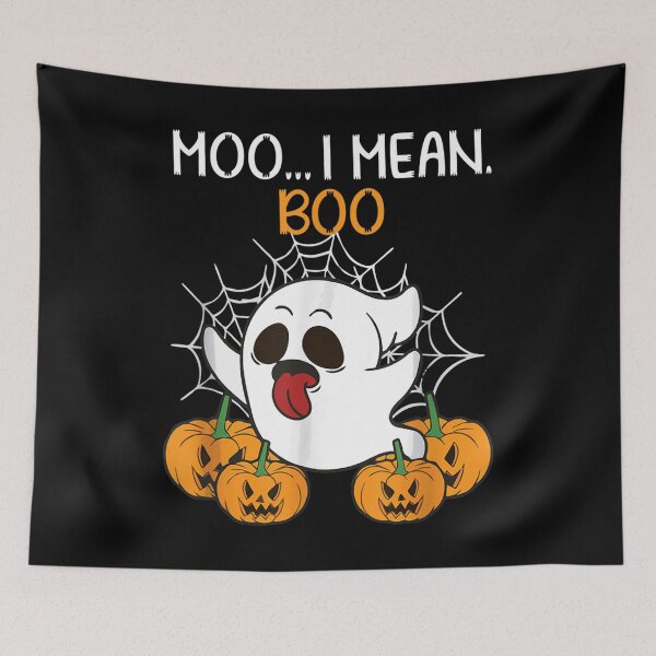 Item preview, Moo I Mean Boo Ghost Cow T-shirt Ghost Cow Halloween Farmer  designed and sold by CuthbertShop.