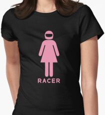 Woman Racer (1) Women's Fitted T-Shirt
