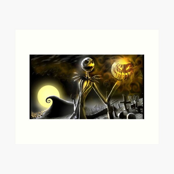 Jack Skellington Sally diamond art nightmare before Christmas poster Tim  Burton