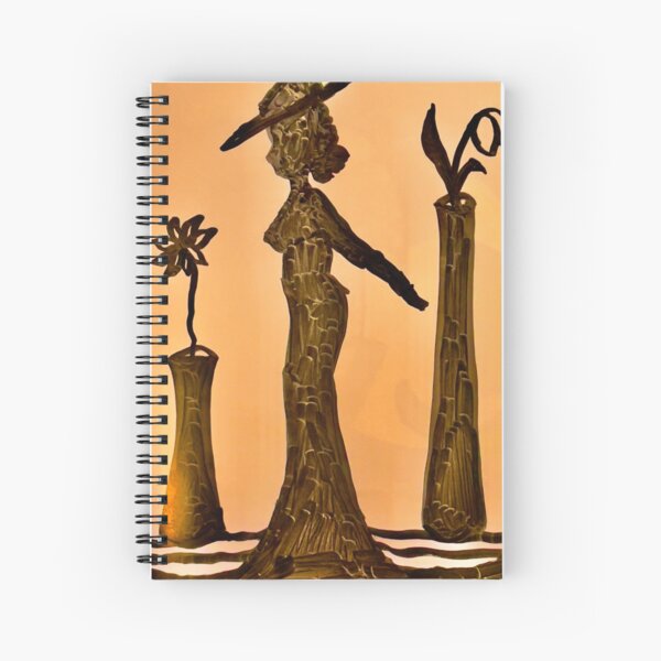 Lady is in Silhouette  Spiral Notebook