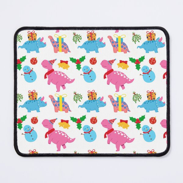 Item preview, Cute Happy Colorful Christmas Gift Dinosaurs Seamless Design designed and sold by BeeZBeez.