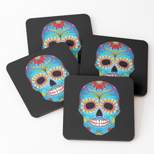 Item preview, Blue Sugar Skull for Day of the Dead - Día de los Muertos designed and sold by orionlodubyal.