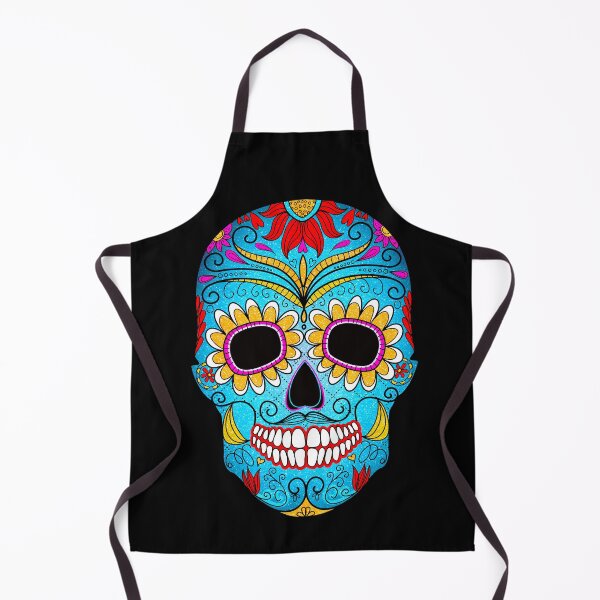 Item preview, Blue Sugar Skull for Day of the Dead - Día de los Muertos designed and sold by orionlodubyal.