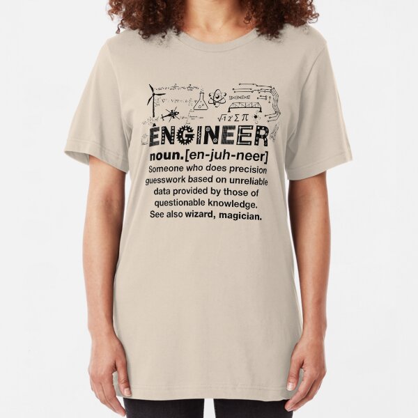 Funny Definition Of An Engineer Slim Fit T-Shirt