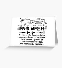 Funny Definition Of An Engineer Greeting Card