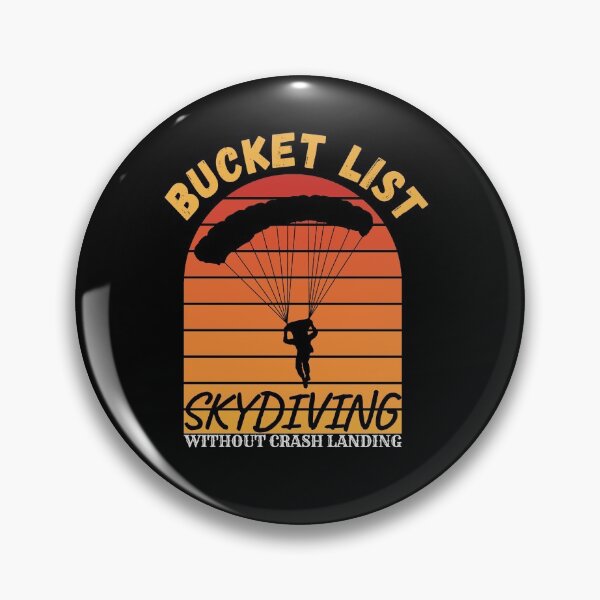 Item preview, Bucket List Skydiving Without Crash Landing, Retro Vintage Sunset designed and sold by ACC .