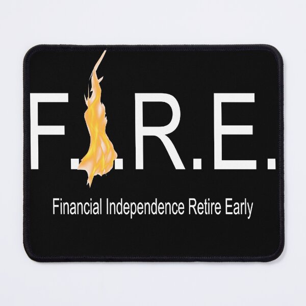 Item preview, Financial independence retire early with flames white text designed and sold by Lady-Frost.