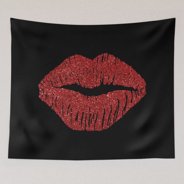 Item preview, Red Lips with Glitter designed and sold by WisdomInspired.