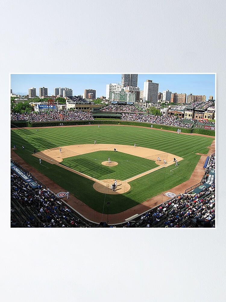 Wrigley Field, Chicago Baseball Stadium, Ivy Covered Wall, Bleacher Bums,  Waveland Ave,  Poster for Sale by Nostrathomas66