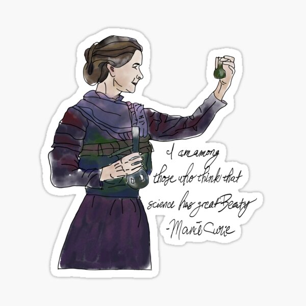 Artikel-Vorschau von Marie Curie Zitat "Ich gehöre zu denen, die denken, dass die Wissenschaft große Schönheit hat", designt und verkauft von MalignWineArt.