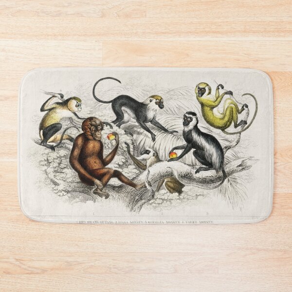 Item preview, Red Orang-Outang, Diana Monkey, Guereza Monket, Veried Monkey, Collared White-Eyelid Monkey, and Green Monkey designed and sold by JOY STORE 45.
