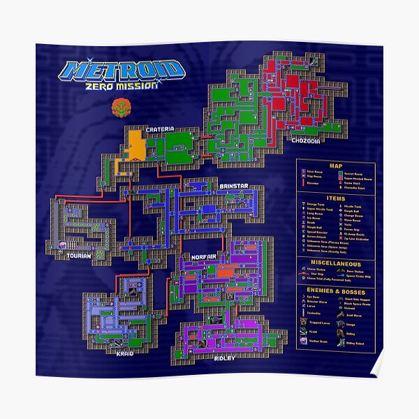 metroid zero mission maps