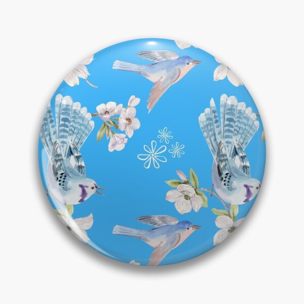 Item preview, Lively floral and birds pattern designed and sold by FloraLee23.