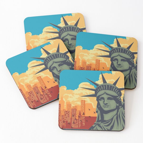 Item preview, New York City Vintage Travel Poster designed and sold by ekulnoswad.